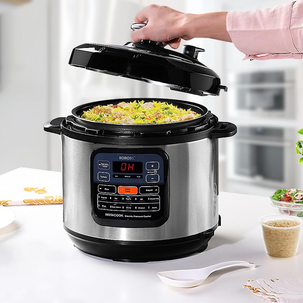 Instacook Electric Pressure Cooker, 6L Electric Pressure Cooker w Digital Panel
