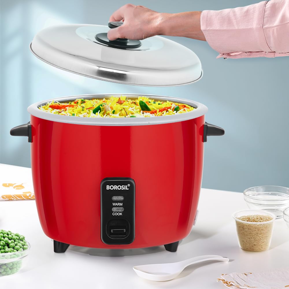 Pronto 1 L Electric Rice Cooker with Single Pot | 400W, Keep Warm Feature with Indicator Display, Anti Skid Rubber Feet | Cook & Boil Noodles, Rice, Upma, Idli, Dhokla