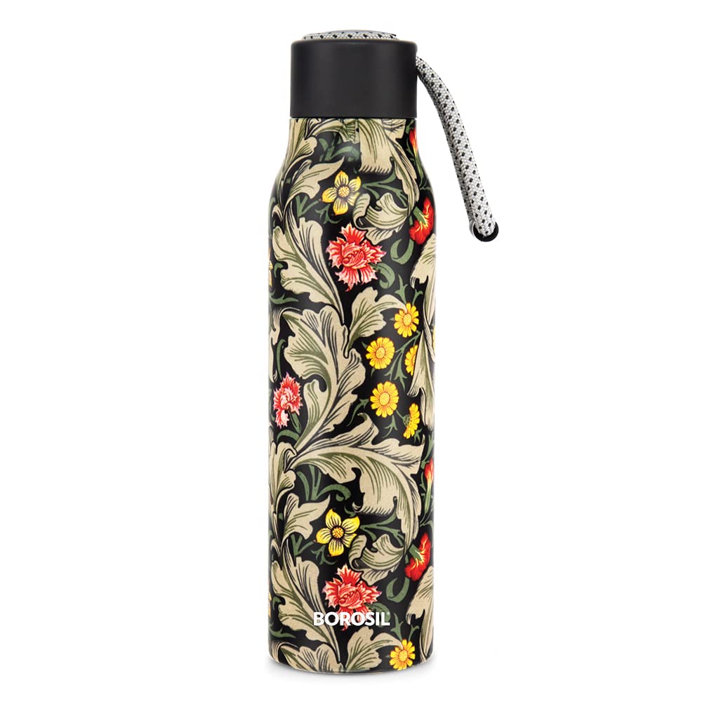 Aquasoul Slate 600ML Hot & Cold Stainless Steel Bottle | Double Wall Vacuum Insulated, 12 Hrs Temp Retention | BT600SE133