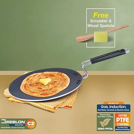 Signoraware Signora Ware Perfecto Non Stick (Induction and Gas Stove Compatible) Roti Tawa 25Cm