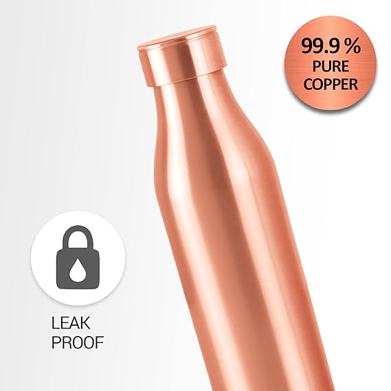 Milton opper Charge 1000 Bottle, 930ml, 100% Pure Copper, BPA Free Water Bottle, Leak Proof, Office Bottle, Boosts Immunity, Supports Digestive & Liver Health, Ayurveda Inspired