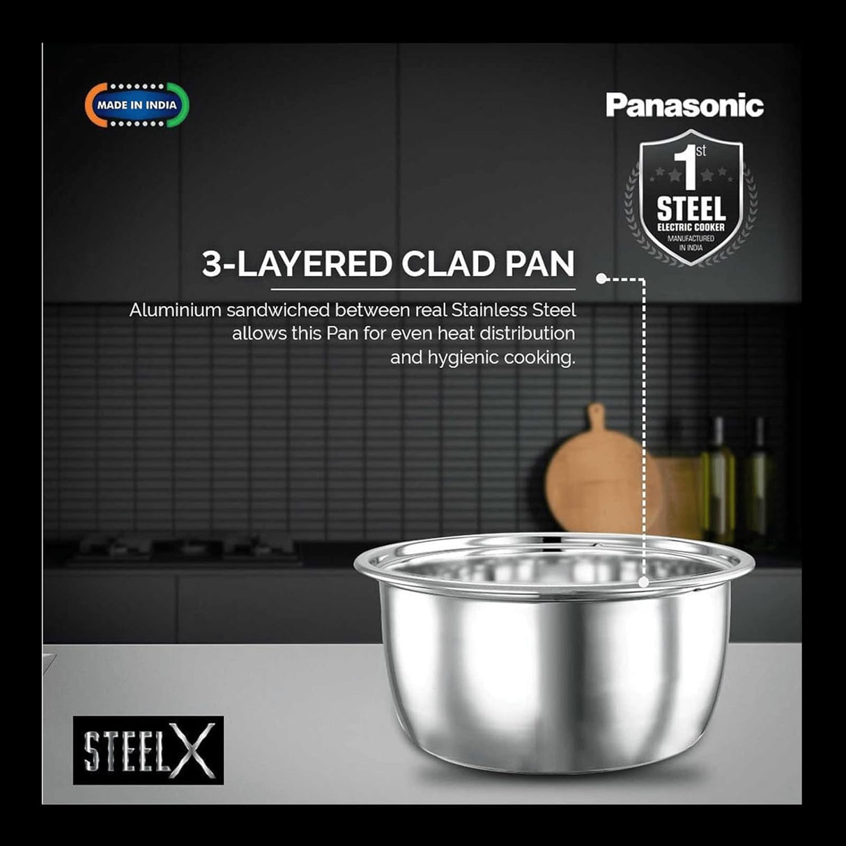 SR-G18 (SUS) 660 1.8L Stainless Steel Automatic Electric Rice Cooker – 600W, Keep Warm Function, Measuring Cup Included