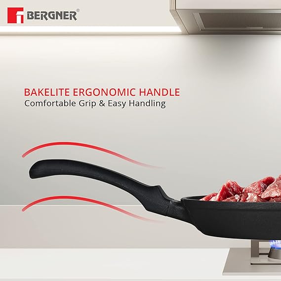Senator Die-Cast Non-Stick Frypan, 24cm, 1.75 Litres, Black (Aluminium) BGIN-2566