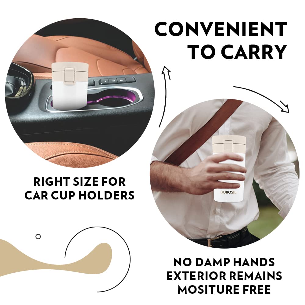 Coffeemate Insulated Mug 300ML White | Leakproof Travel Mug with Touch Lid | BT300WHE131