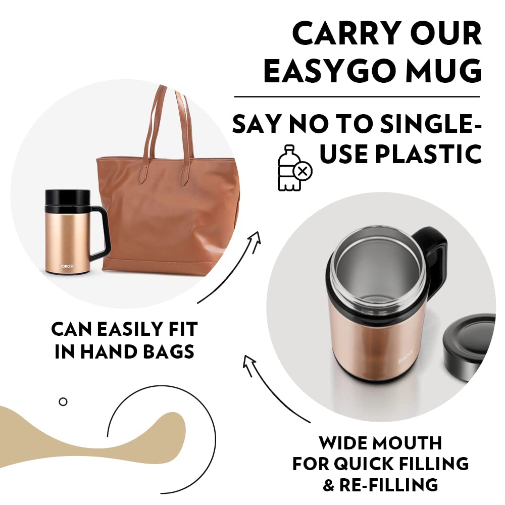 EasyGo Insulated Mug 410ML Stainless Steel | Leakproof Travel Mug | MUG410GDN22