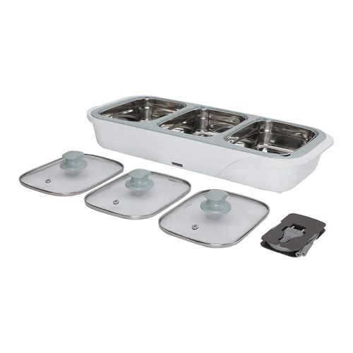 Jaypee plus E-3 ELECTRIC CASSEROLE Set 1000 ml Each capacity White