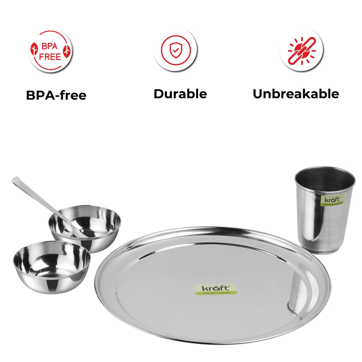 Princess Classic Stainless Steel Thali Dinner Set – 5-Piece