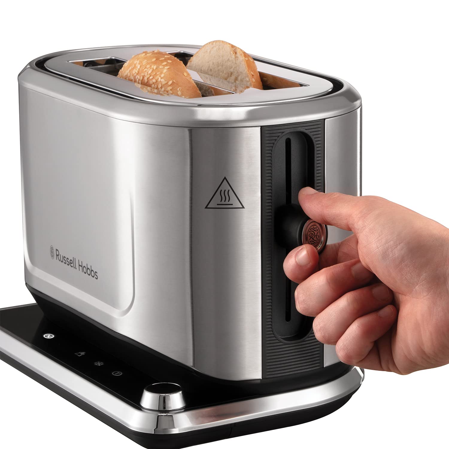 2 Slice Attentiv Toaster with Colour Sense Technology | Adapts Toasting Time to Bread Type | Favourite settings Memorised, Touch Screen, Lift & Look | 1640W, Stainless Steel | 26210-56