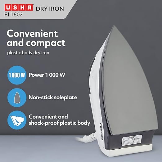 Usha EI 1602 1000-Watt Lightweight Dry Iron