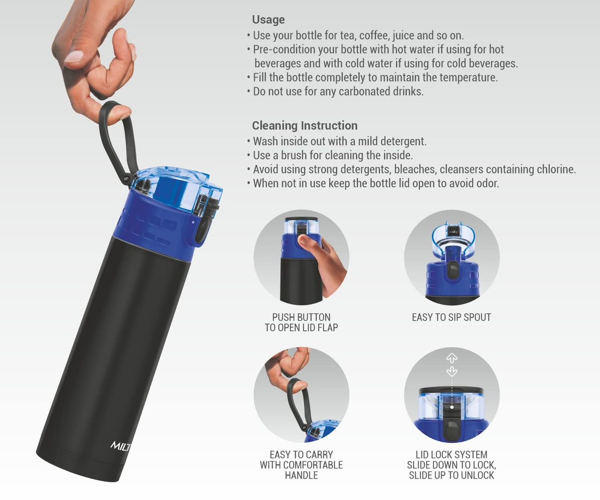 Atlantis Thermosteel Water Bottle 350 ml