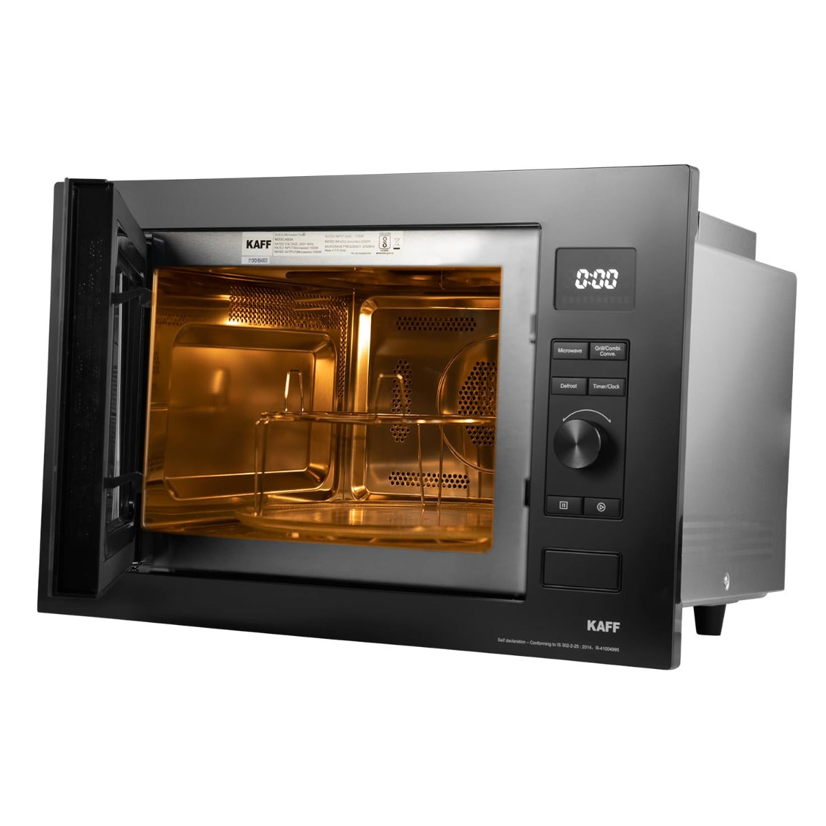 KB5A 34L Built-In Microwave Oven | Matte Black Finish | Grill & Convection | Digital Display