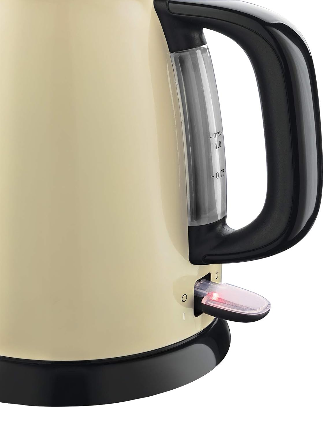 1.0 L Colours+ Kettle | Stainless Steel 2400 W, Cream | Quick Boil Function, Removable Limescale Filter, External Water Level Indicator, Small Travel Kettle | 24994-70