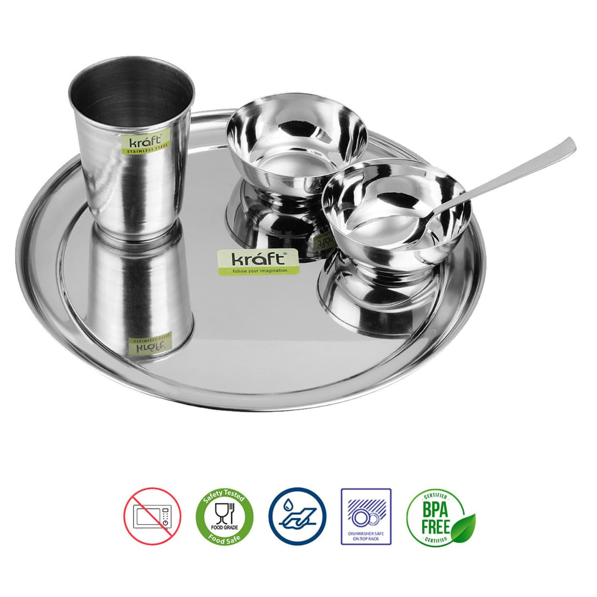 Princess Classic Stainless Steel Thali Dinner Set – 5-Piece