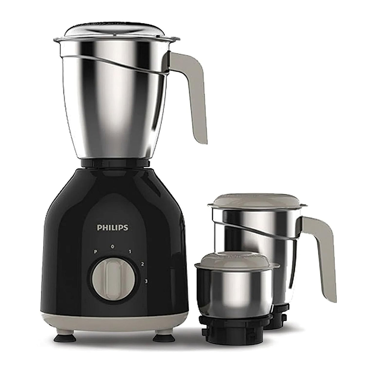 HL7757/00 750W Mixer Grinder with 3 Jars, Turbo Motor & Stainless Steel Blades - Overload Protection