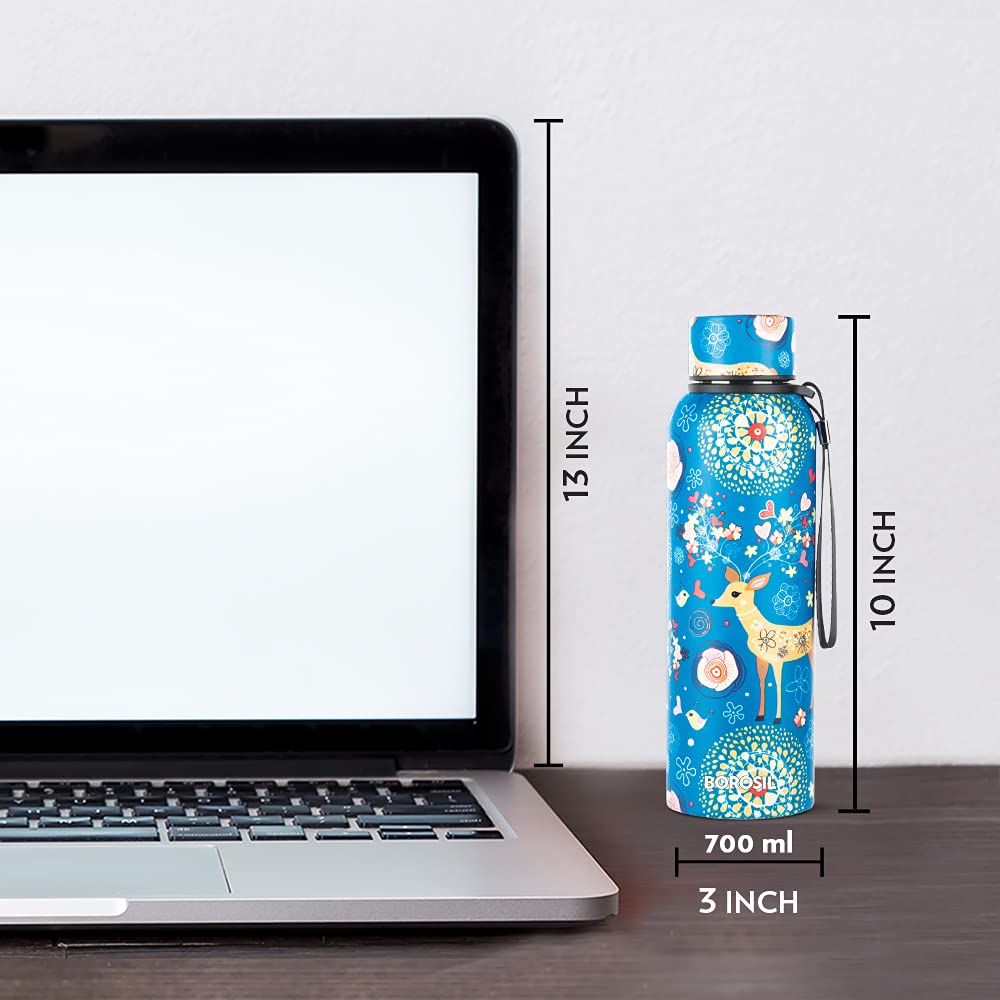 Trek Artisan 700ML Hot n Cold Stainless Steel Bottle (BT700ART113) – 20 Hours Hot, 24 Hours Cold, Wide Mouth, Durable Finish