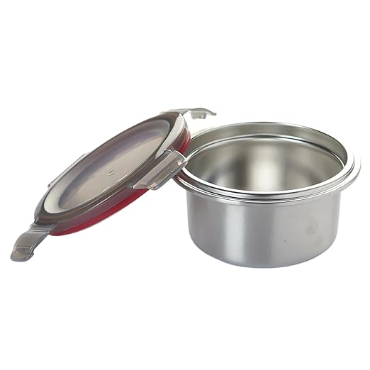 Celltone Microwavable 304 Stainless Steel Food Container with Carry Bag Leak-Proof, Fridge-to-Oven, Microwave Safe, Portable Lunch Boxes for Office, School & College (Set of 3 (400 ml x 3)