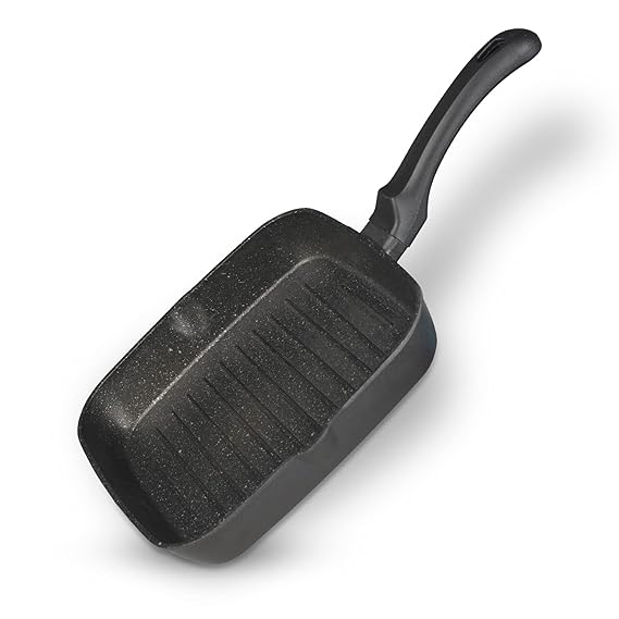 Senator Diecast Aluminium Non-Stick Square Grill Pan (Black, 24cm) BGIN-2569