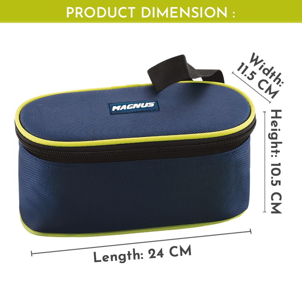 Avanza 3 Stainless Steel Lunch Box Set | 1050ml | Leakproof Tiffin with Bag | Ideal for Office, School, Men, Women, Kids | Air-Tight Food Carrier