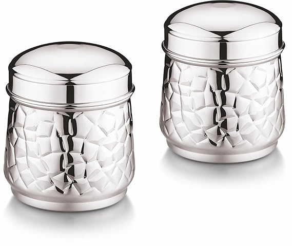 Mukti Premium Stainless Steel Everyday Food Storage Canister,Container,Dabba Set with Lids Ideal for Home & Kitchen (Everyday Crush, 450Ml