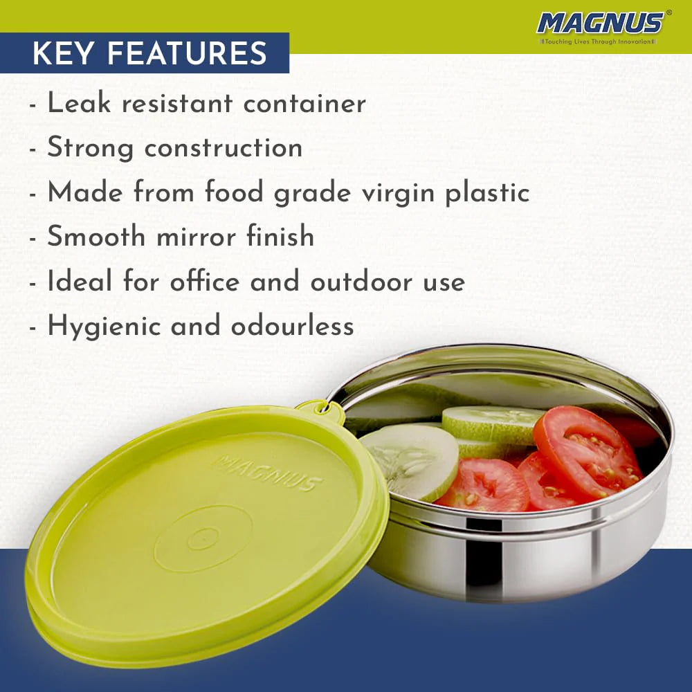 Easy Lock Stainless Steel Container | Leak-Proof, Food Grade Material | Durable & Easy to Open Lid