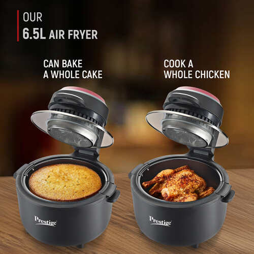Multi-Chef All-in-One Air Fryer |80% less Oil Consumption|6.5L Capacity |1200 Watts Power|Airfry,Oven, Toast, Grill|See Through Lid|Advance Digital Display|Even Heat Distribution|Black