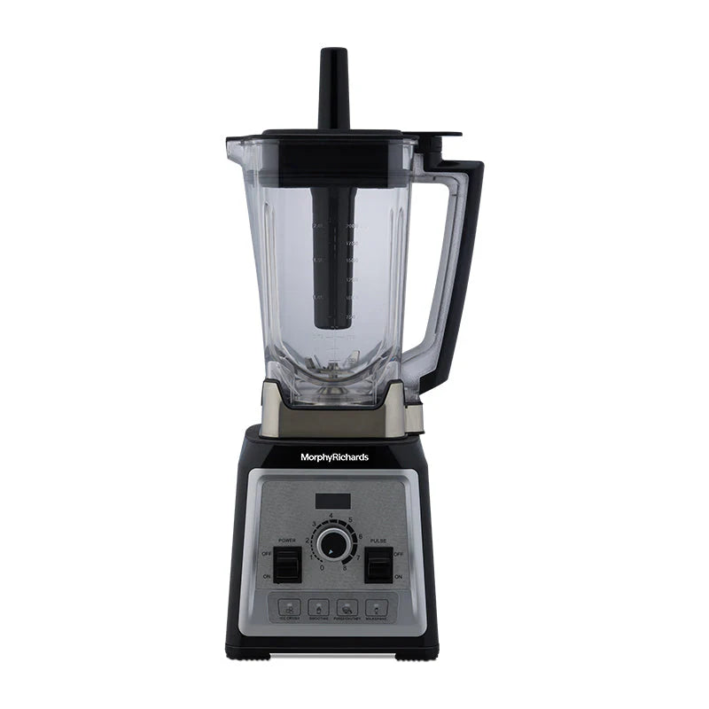 Storm Blend 1000W Mixer with 8-Leaf Blade, 4 Preset Menus & 2L Jar – Black & Grey