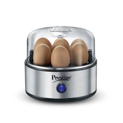 PEB 01 Egg Boiler (7 Egg Capacity)| 3 Boiling Modes| Auto- Switch Off| Stainless Steel Body|One Touch Operation| Customizable Boiling Level| Measuring Cup Inside| 7 Eggs at a Time|Silver