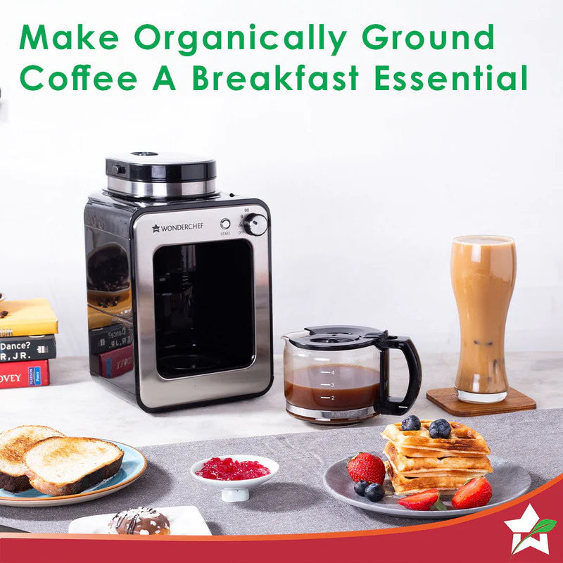 Regalia Bean-to-Cup Brew Coffee Maker with Coffee Bean Grinder | Freshly Ground Aromatic Coffee Powder