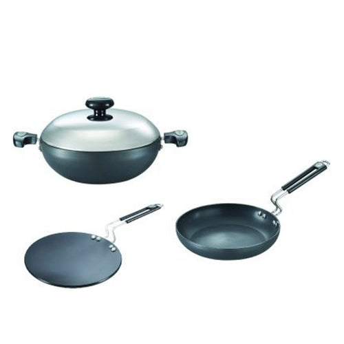 Hard Anodised Plus Induction Base 3 Pc Cookware Set 35044