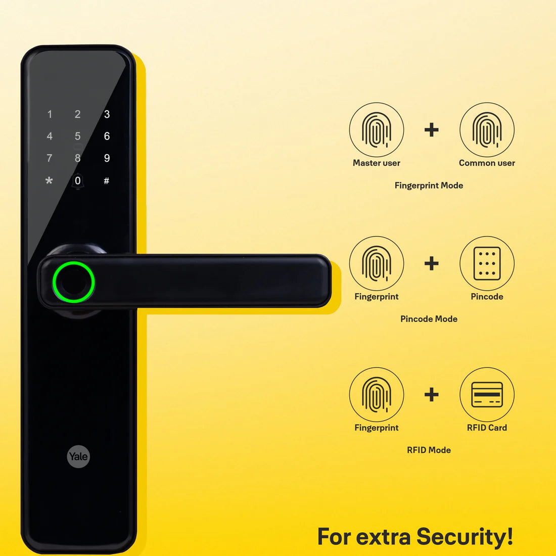 YDME 50 NxT Smart Door Lock (Black)