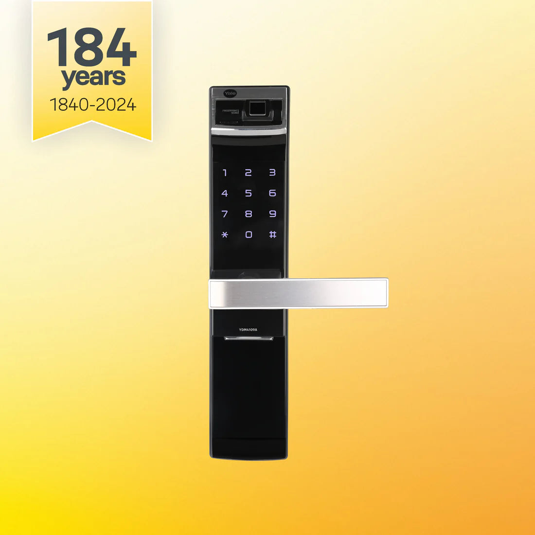 YDM 4109-A Series Biometric Smart Lock (Black)