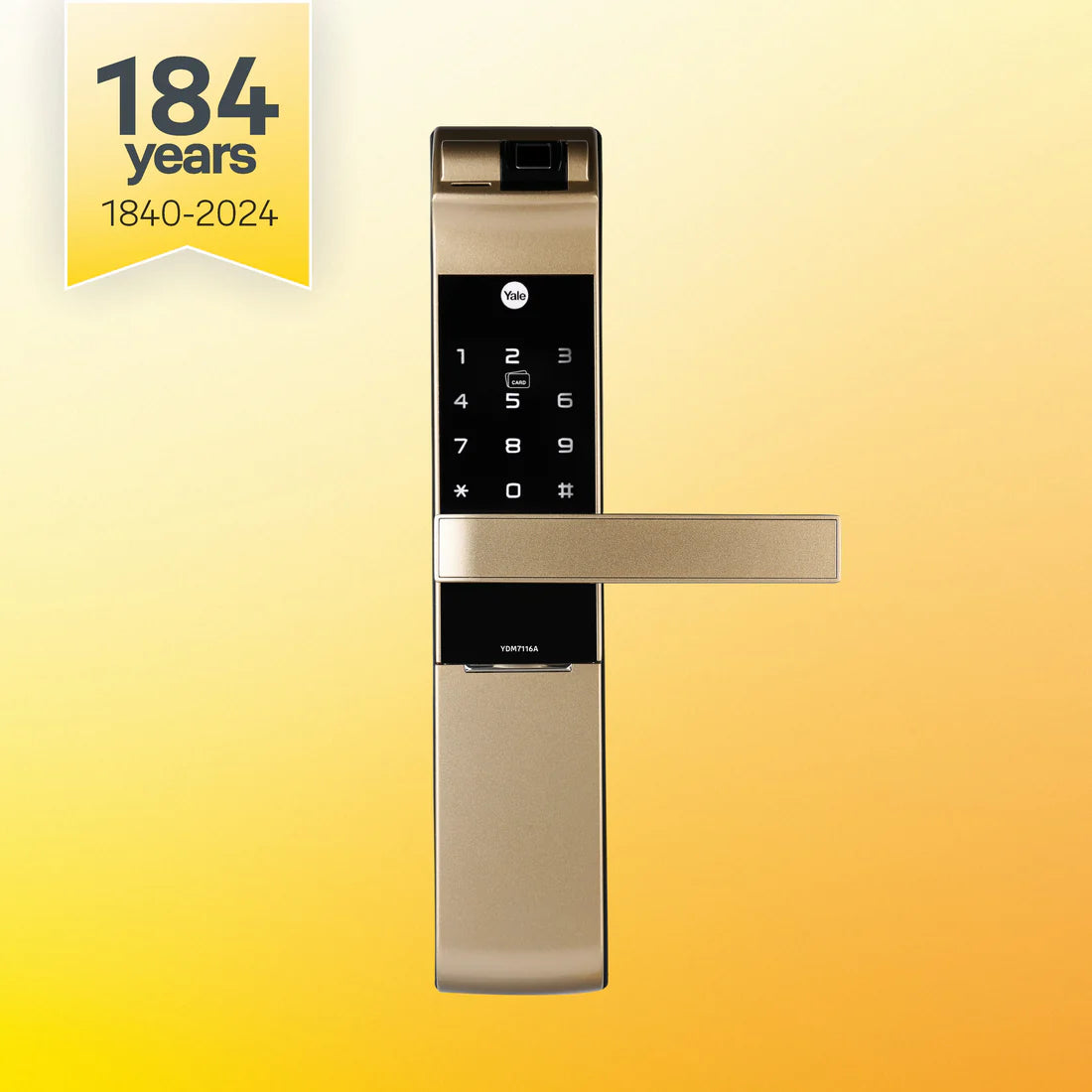 YDM 7116A Smart Lock (Champagne Gold)
