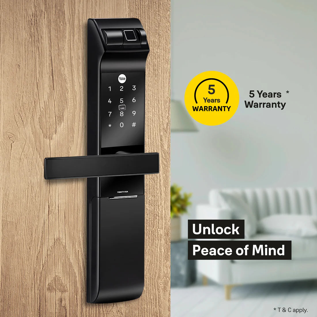 YDM 7116A Smart Lock (Matt Black)
