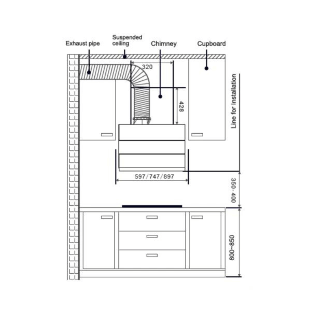 Hafele 90cm Renata Inclined 90