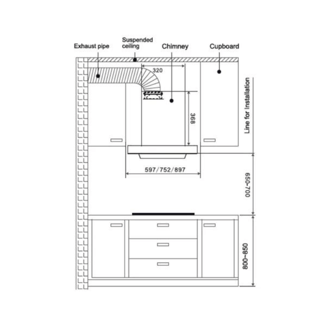 Hafele 60cm Renata T-60