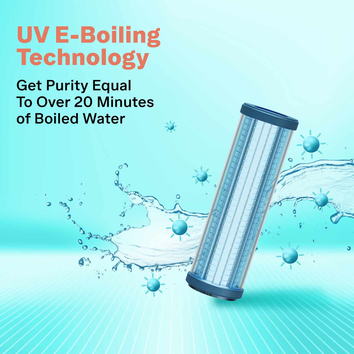 Enrich Crest UV 2X Water Purifier | 2 Year Filter Life | With Mega Sediment Filter