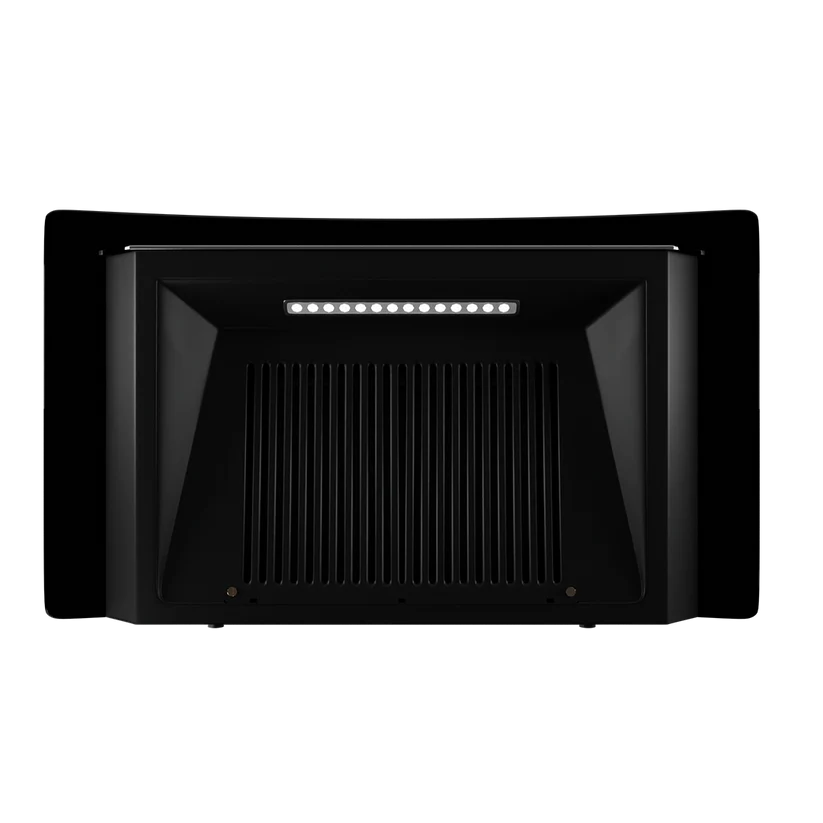 Crompton CHD-QPVC90FLE-MBL-Curved Wall Mounted Chimney QuietPro 90 cm