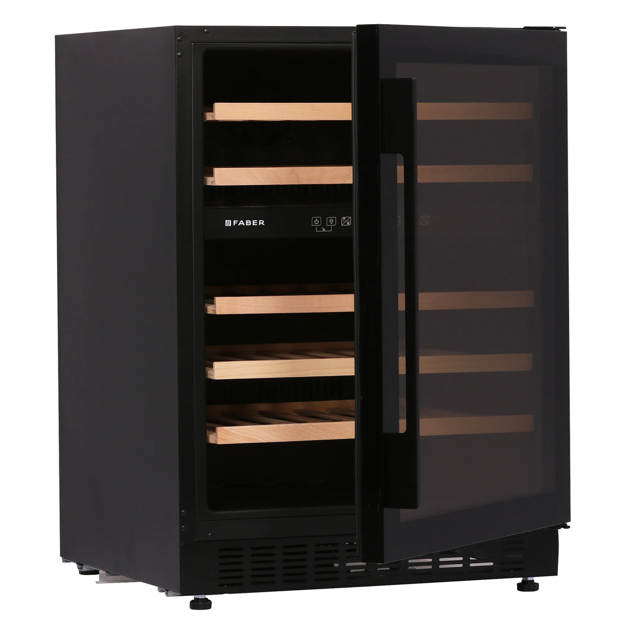 FWC JCF-145S 46 Bottle Dual Zone Wine Cooler – Frost Free, Triple Glazed Glass, Freestanding/Built-In