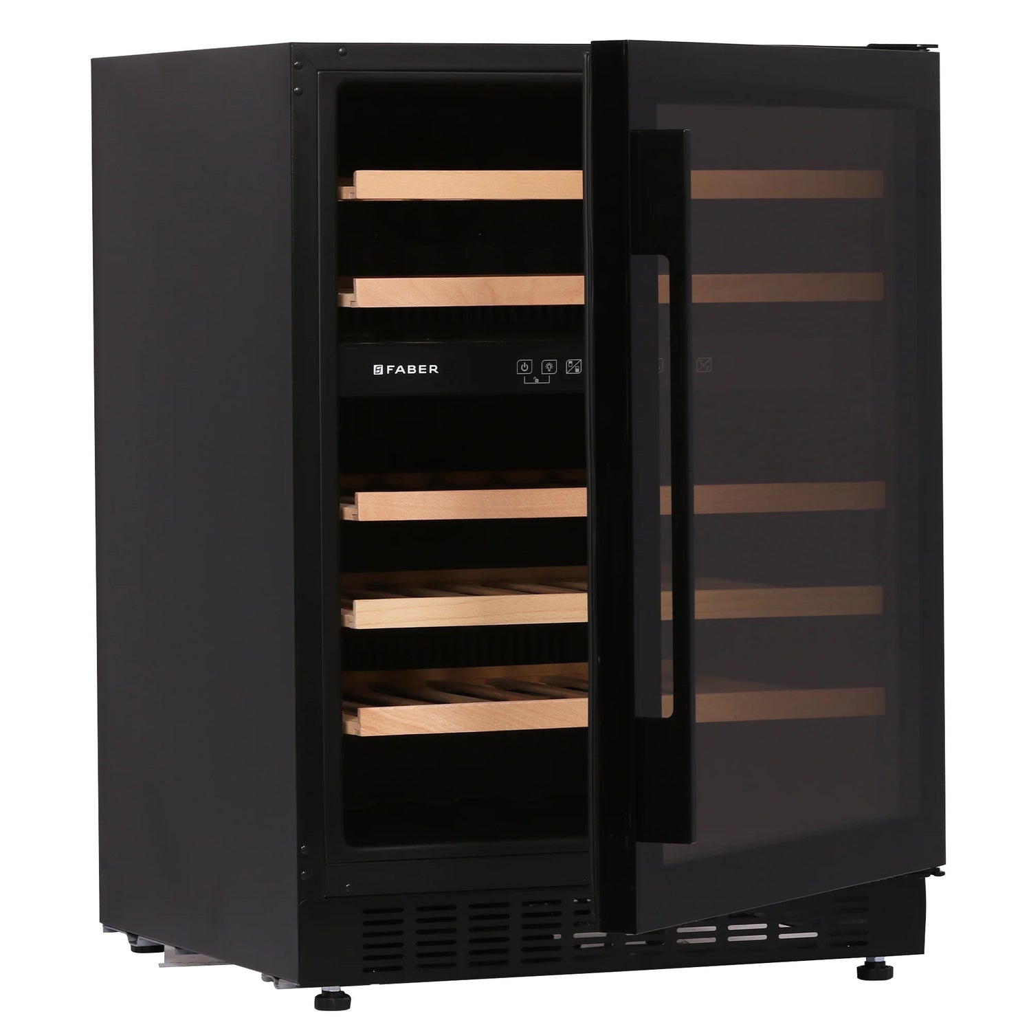 FWC JCF-145S 46 Bottle Dual Zone Wine Cooler – Frost Free, Triple Glazed Glass, Freestanding/Built-In