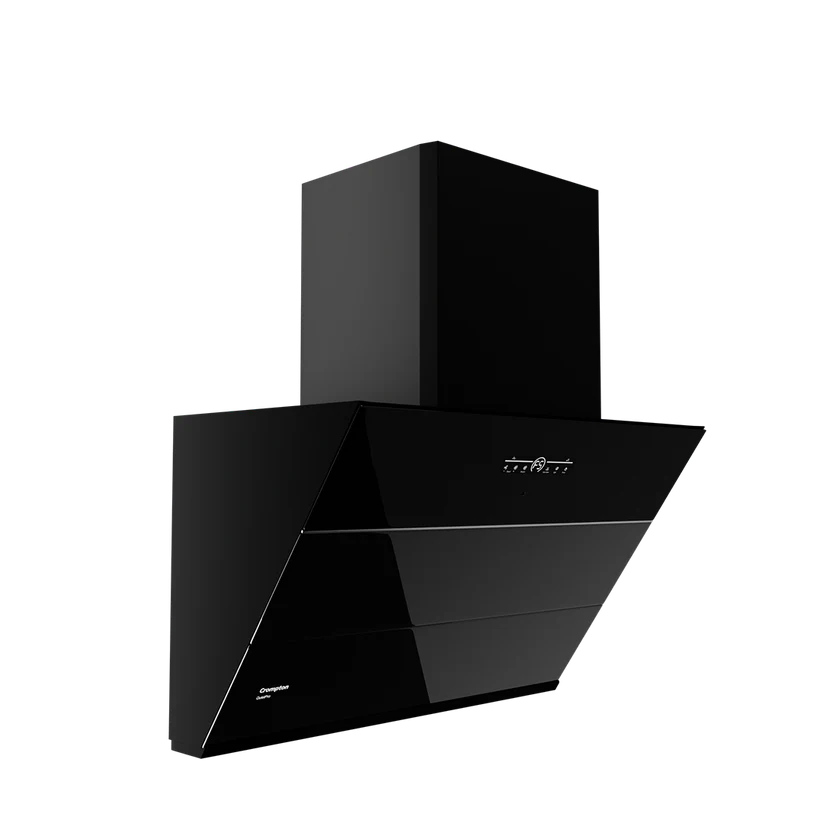 Crompton CHD-QPVI75FLE-MBL-Inclined Wall Mounted Chimney QuietPro 75 cm