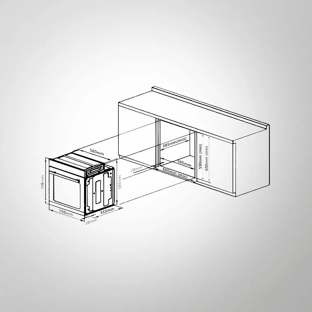 OV81 ZNSCN – Extra Large Built-in Electric Oven | 81L Capacity | True Convection