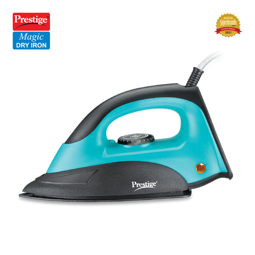 PDI 07 Magic Dry Iron 1000W with Greblon Coated Sole Plate (Blue, Black)