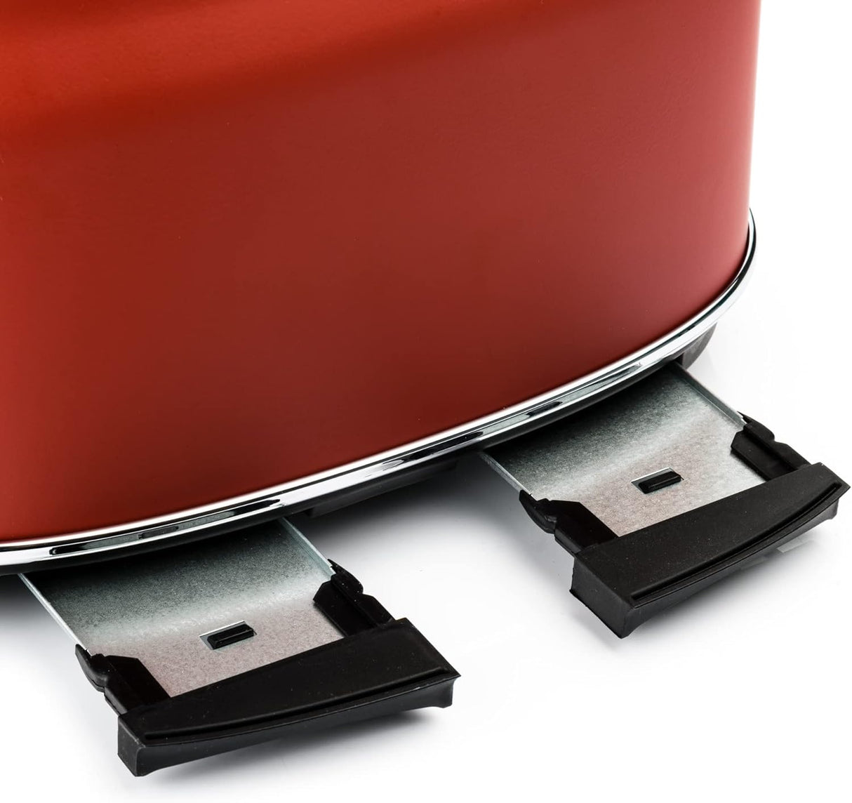 Westinghouse WKTTB809RD Red Retro Toaster | 4 Slice Capacity | 5 Settings | Adjustable Tan | Warming Rack and Crumb Tray