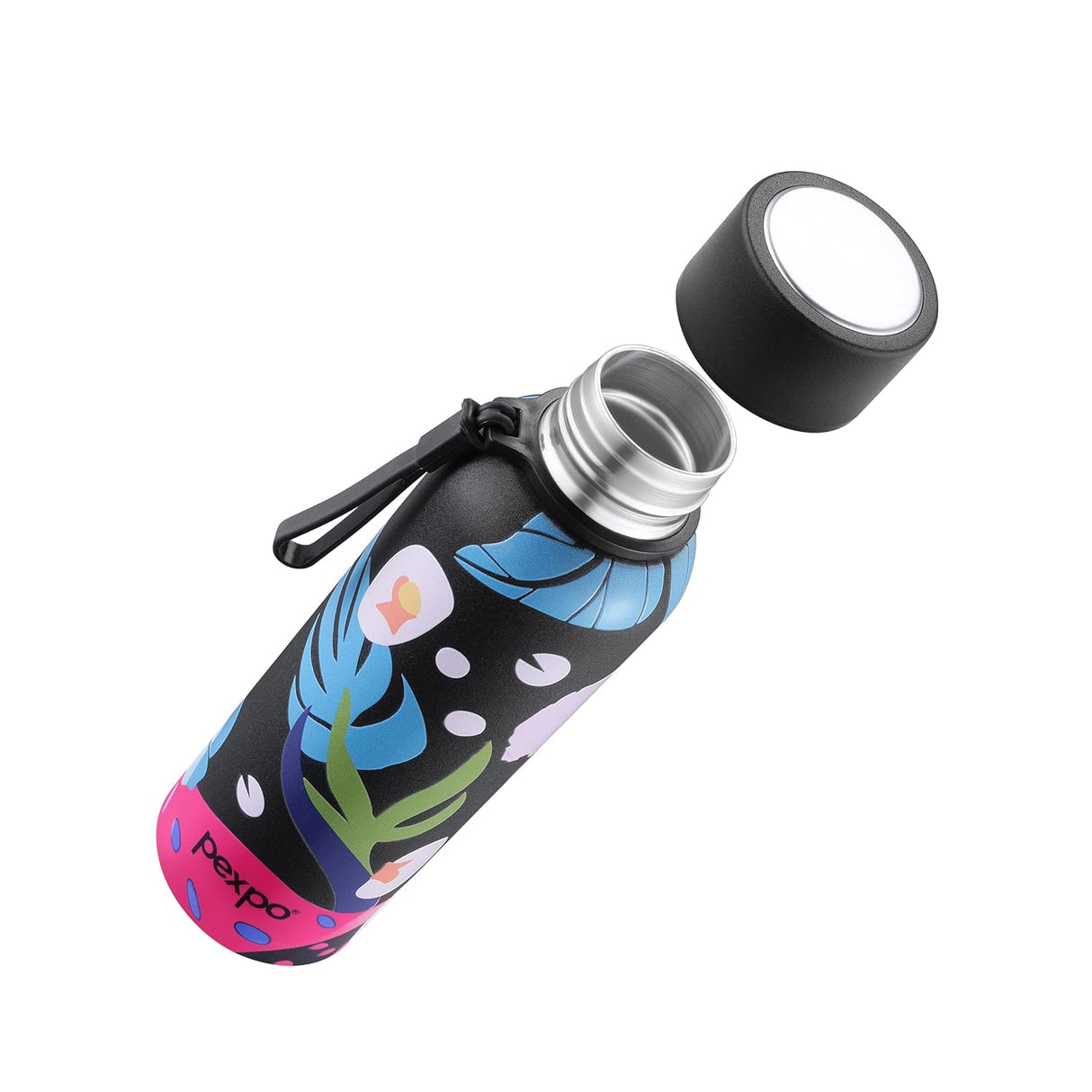 Bravo Thermoflask 700ml Knight Black Leaf Design – ISI Certified Hot & Cold Stainless Steel Water Bottle