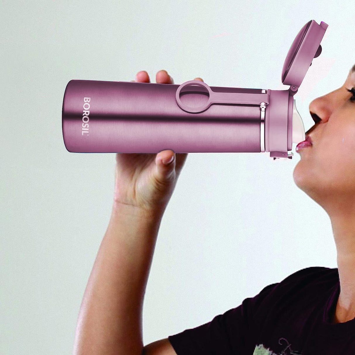 Travelease Purple Stainless Steel Hot & Cold Bottle – 420 mL (BT420PE102) | Leak-Proof Sipper Bottle for Travel & Daily Use