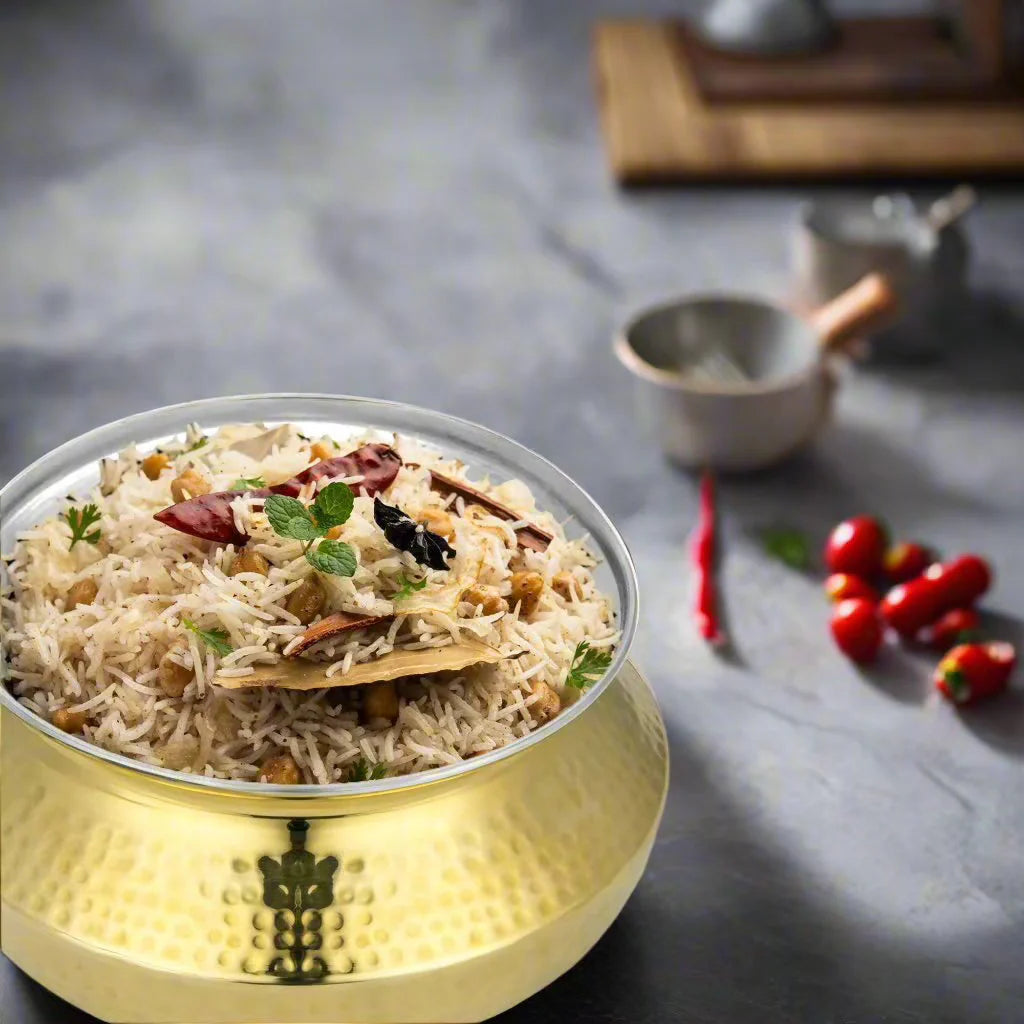 Glitter Brass Cooking Handi – 4500 ml