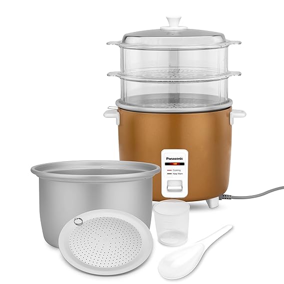 Electric Automatic Rice Cooker with Auto Switch Off | SR-WA22H (SS) | 2.2 Litre Capacity | 750 Watts | Gold Color