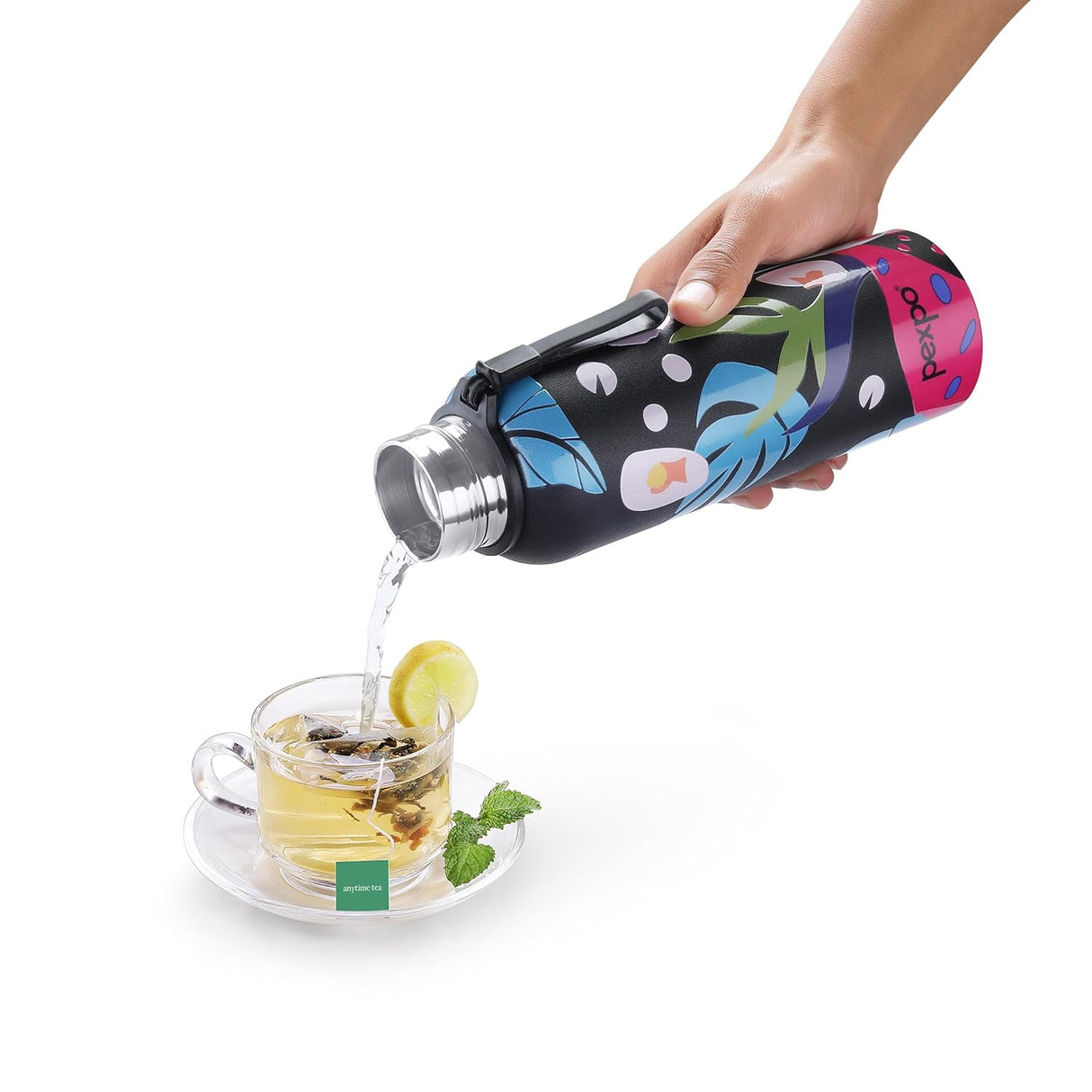 Bravo Thermoflask 700ml Knight Black Leaf Design – ISI Certified Hot & Cold Stainless Steel Water Bottle