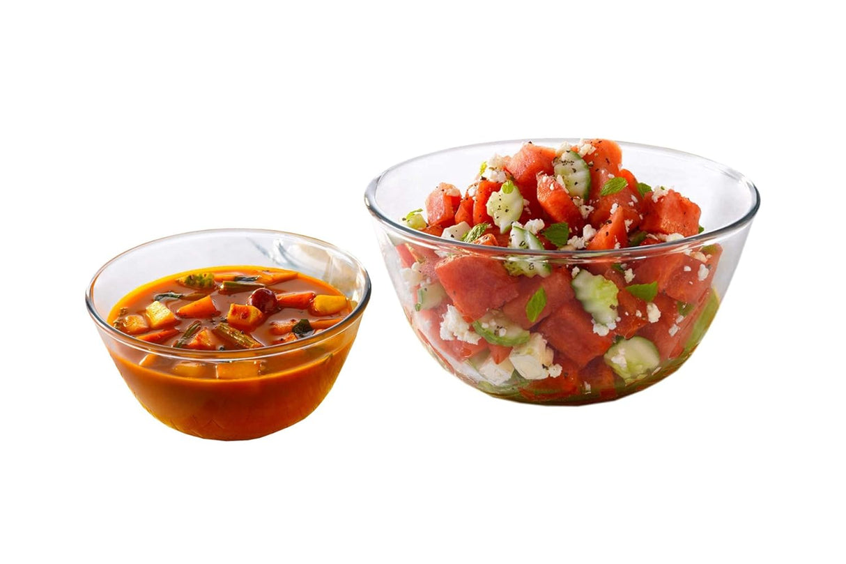 Glass Mixing & Serving Bowl, Oven & Microwave Safe Bowl, 500 ml, Borosilicate Glass, Clear