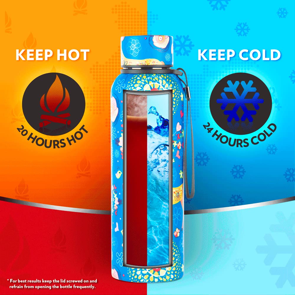 Trek Artisan 700ML Hot n Cold Stainless Steel Bottle (BT700ART113) – 20 Hours Hot, 24 Hours Cold, Wide Mouth, Durable Finish